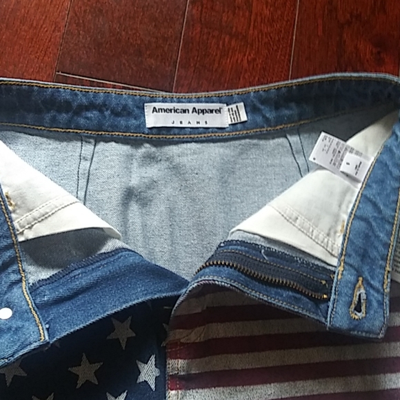 AMERICAN APPAREL STARS & STRIPES DENIM SKIRT - Picture 8 of 8
